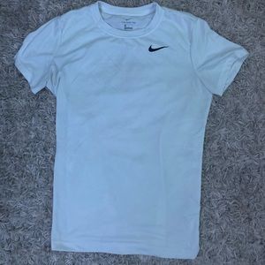 White nike dri fit tee